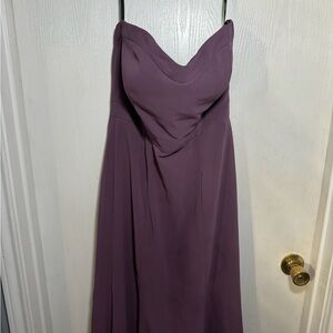 Social Bridesmaids dress purple sleeveless